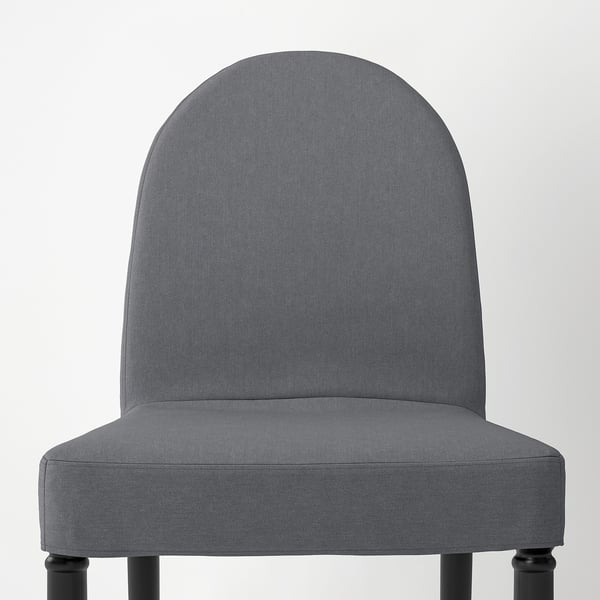 DANDERYD / DANDERYD table and 4 chairs, black/Vissle grey, 130 cm