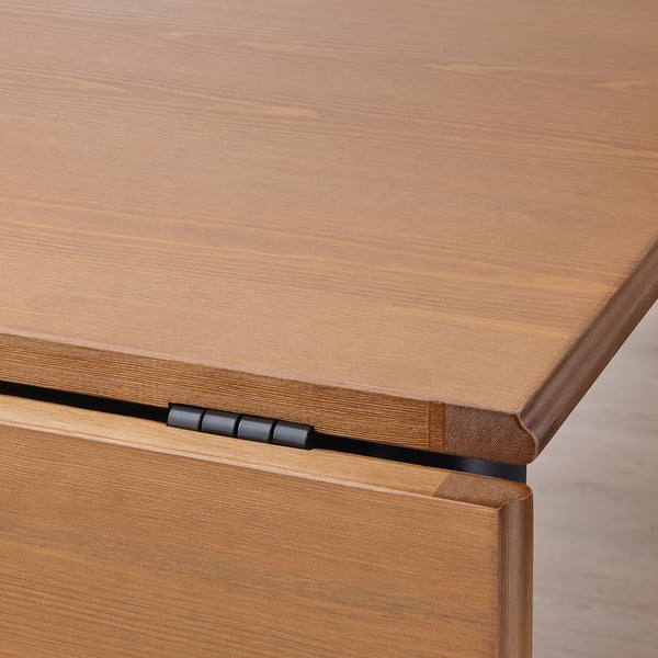 DANDERYD / INGOLF Table and 2 chairs, black / black pine veneer,74/134x80 cm