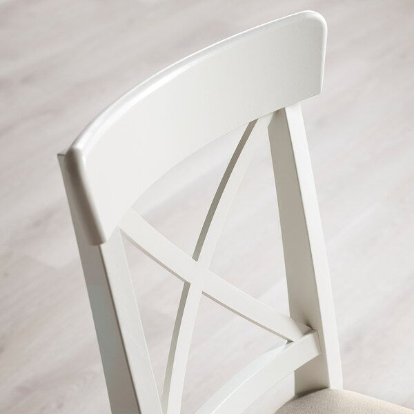 DANDERYD / INGOLF - Table and 4 chairs, white/Hallarp beige, ,