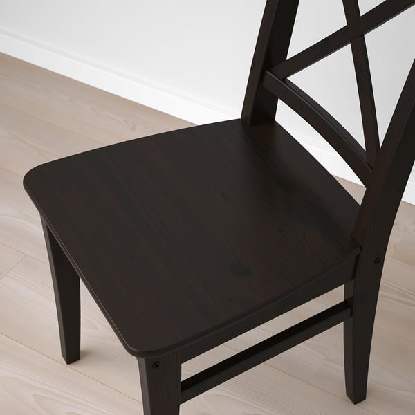 DANDERYD / INGOLF table and 4 chairs, black/brown-black, 130x80 cm