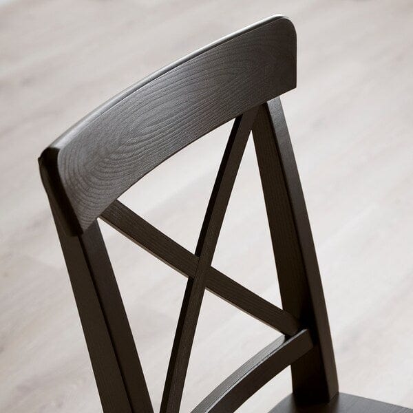 DANDERYD / INGOLF - Table and 4 chairs, black/brown-black, 130 cm