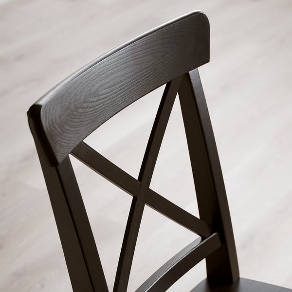 DANDERYD / INGOLF - DANDERYD / INGOLF Table and 4 chairs, black/brown-black, 130 cm