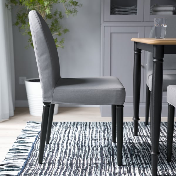 DANDERYD Chair, black / Vissle grey ,