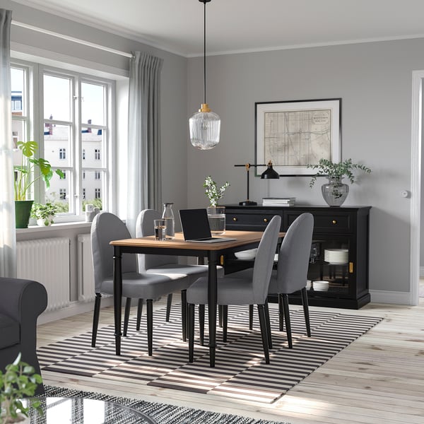DANDERYD Chair, black / Vissle grey ,