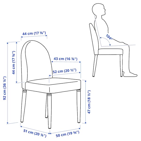 Ikea DANDERYD Chair, black / Vissle grey ,