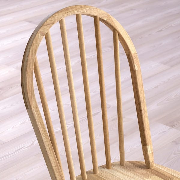 Ikea DANDERYD / SKOGSTA - Table and 2 chairs, oak veneer white/acacia, 74x134/80 cm