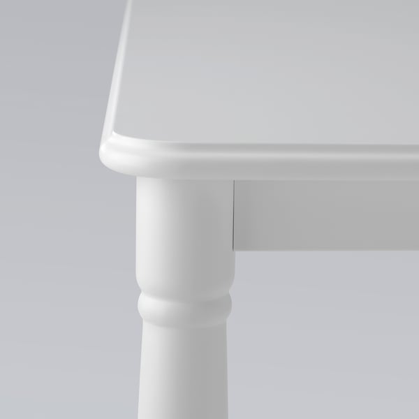 DANDERYD / SKOGSTA table and 4 chairs, white/acacia, 130 cm