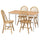 DANDERYD / SKOGSTA - DANDERYD / SKOGSTA Table and 4 chairs, oak veneer white/acacia, 130 cm