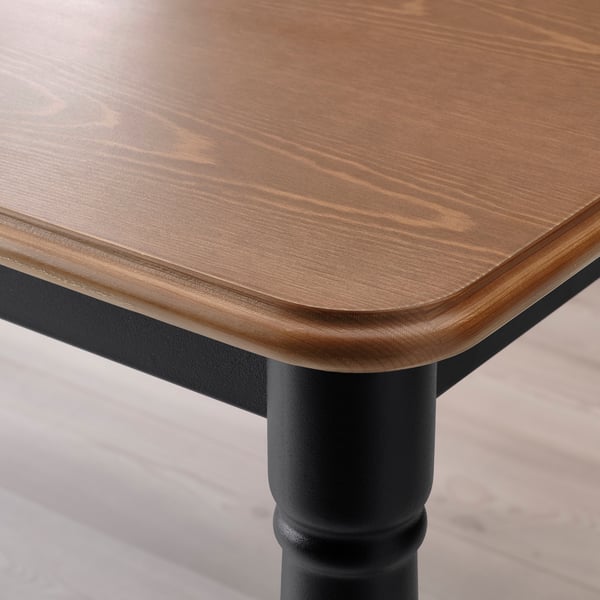 DANDERYD / SKOGSTA table and 6 chairs, pine veneer black/black, 180 cm