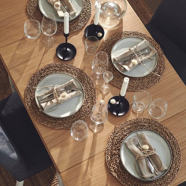 Ikea DANDERYD - Drop-leaf table, oak veneer/white, 74/134x80 cm