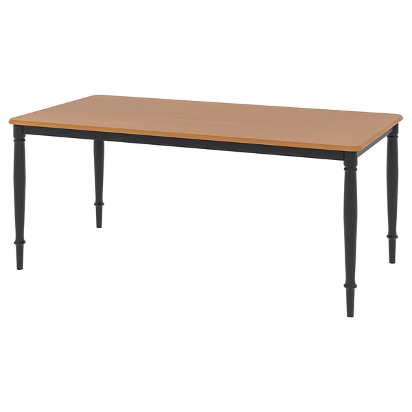 DANDERYD dining table, pine veneer/black, 180x90 cm