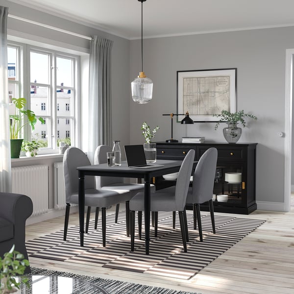 DANDERYD - DANDERYD Dining table, black, 130x80 cm