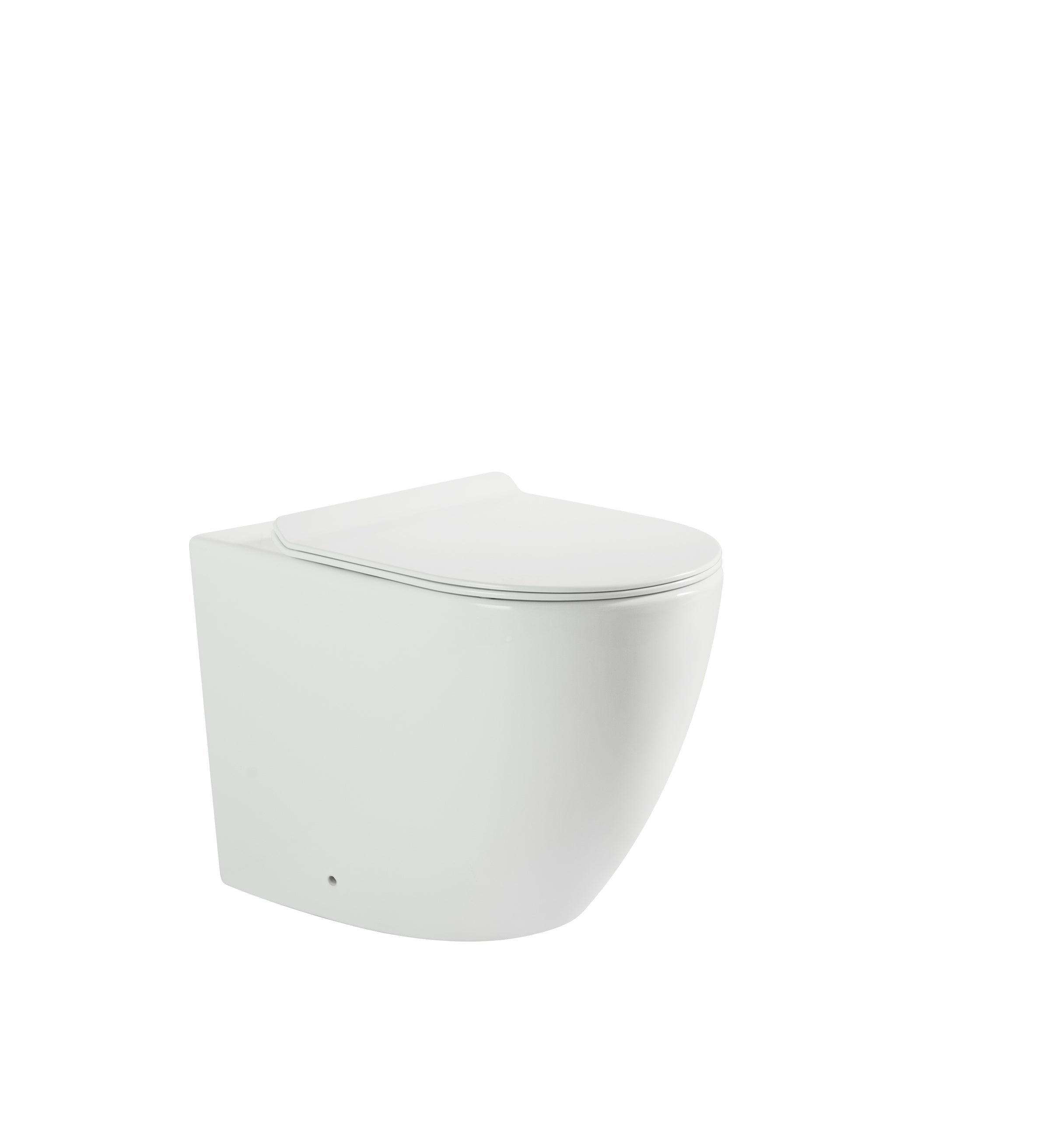 Darika round floor-standing toilet with seat