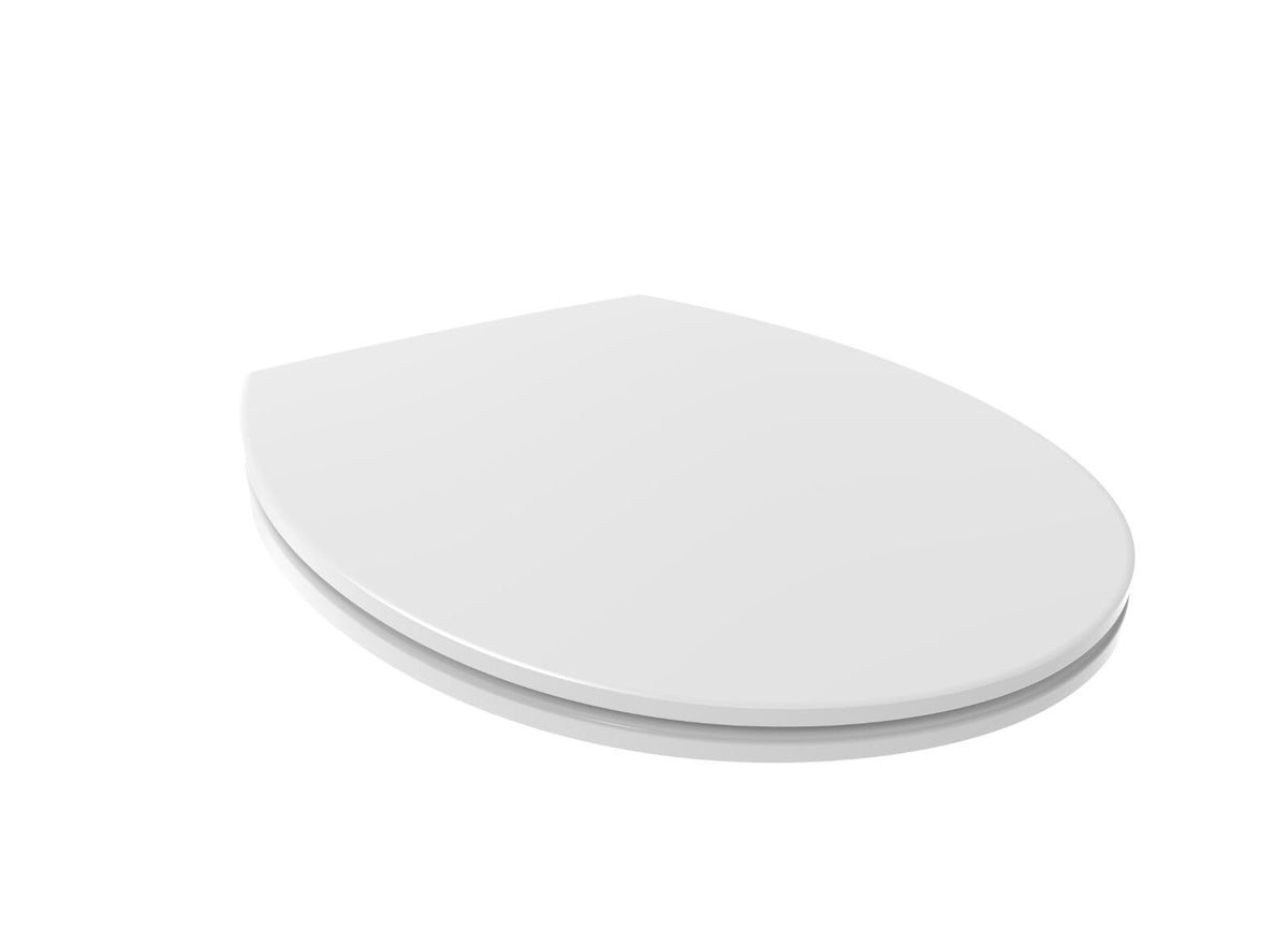 Universal toilet seat with soft-close and easy-clean hinges