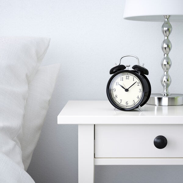 DEKAD - Alarm clock, black, 10 cm