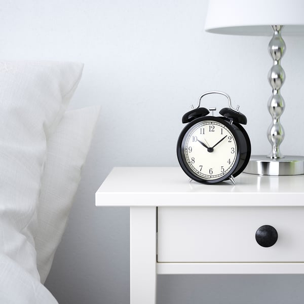 DEKAD alarm clock, black, 10 cm