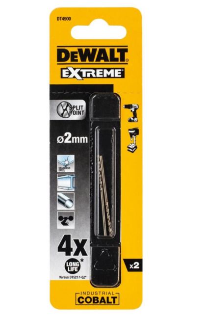 DEWALT METAL DRILL BIT 3.5X70MM 2PCS