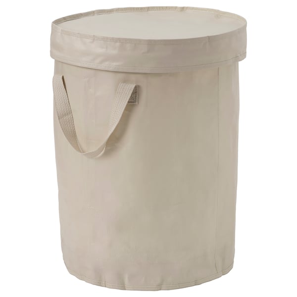 DIMPA - DIMPA Sorting bag with lid, light grey-beige, 50 l