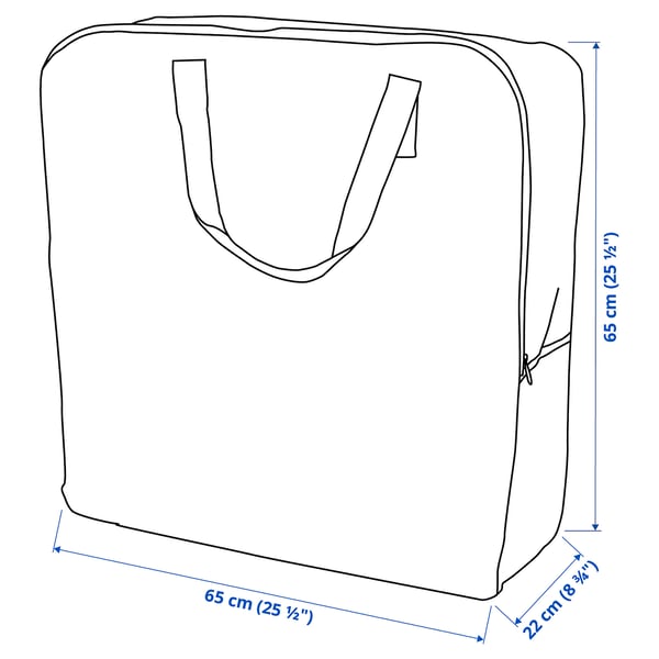 DIMPA storage bag, transparent, 65x22x65 cm