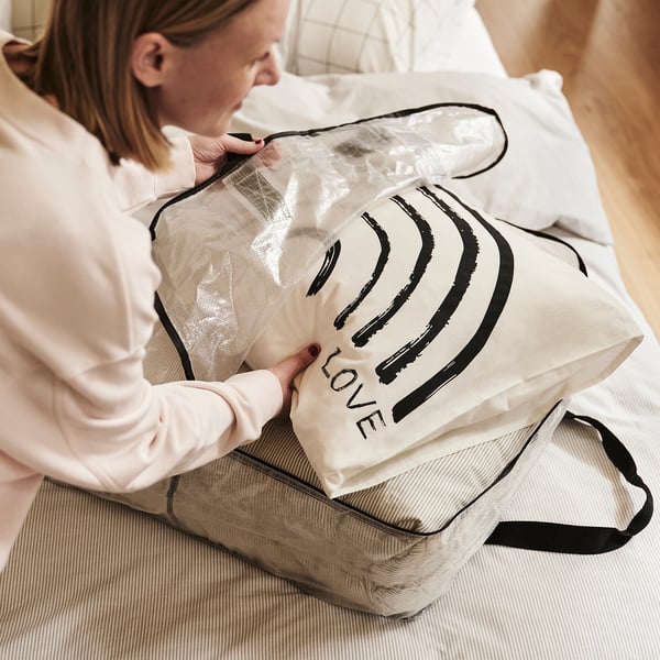 DIMPA storage bag, transparent, 65x22x65 cm