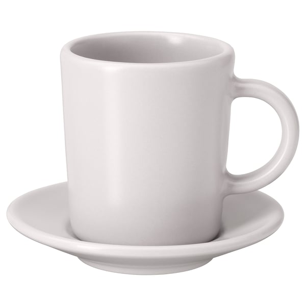DINERA espresso cup and saucer, beige, 9 cl