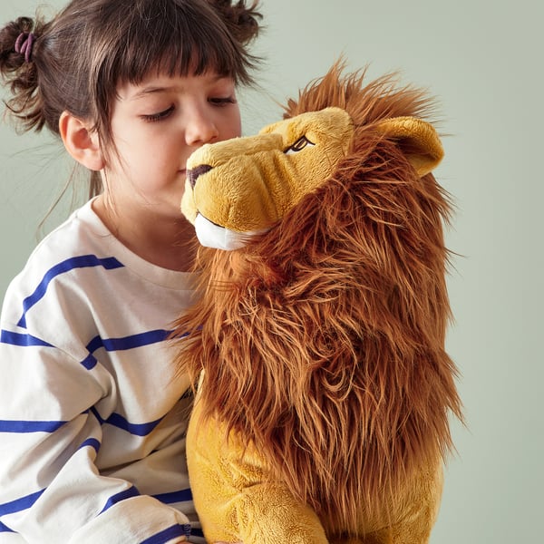 DJUNGELSKOG soft toy, lion