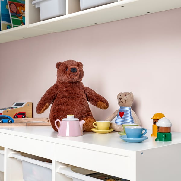 DJUNGELSKOG soft toy, brown bear, 28 cm
