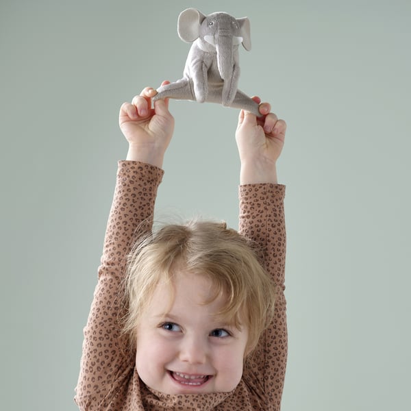 DJUNGELSKOG plush, mini/elephant, 12 cm