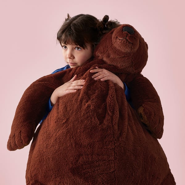DJUNGELSKOG soft toy, brown bear