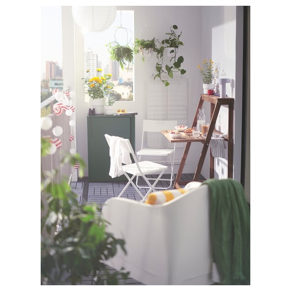 DJUPÖN folding table, brown, 78x113x65 cm