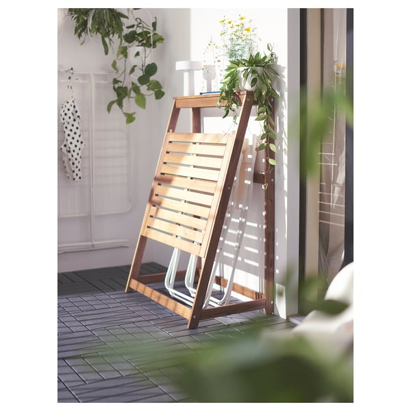 DJUPÖN folding table, brown, 78x113x65 cm