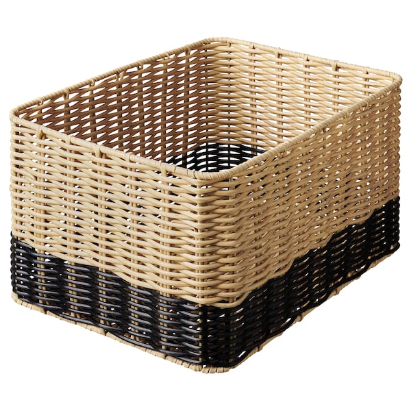 DJURTRÄNARE - Basket, beige/black, 25x35x19 cm