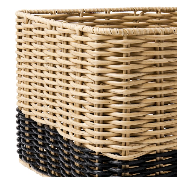 DJURTRÄNARE - Basket, beige/black, 25x35x19 cm