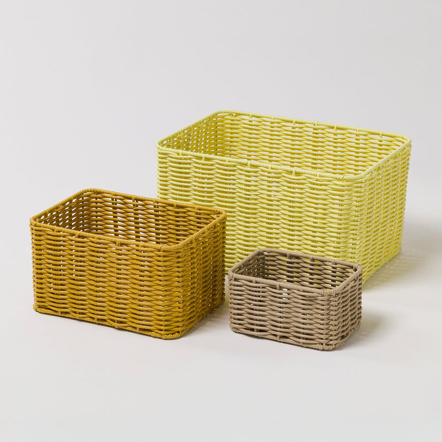 DJURTRÄNARE basket, dark yellow, 18x25x14 cm