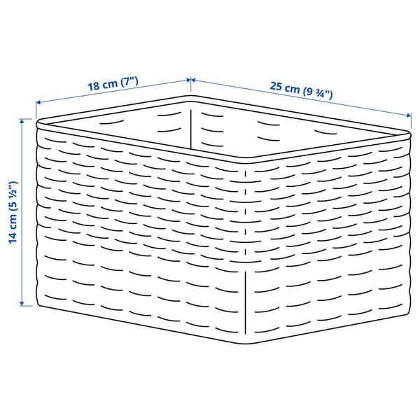 DJURTRÄNARE - DJURTRÄNARE Basket, white/blue, 18x25x14 cm