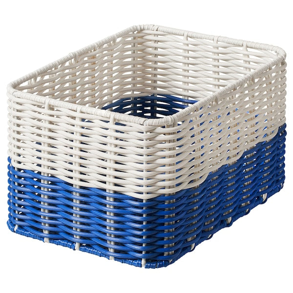DJURTRÄNARE - Basket, white/blue, 18x25x14 cm