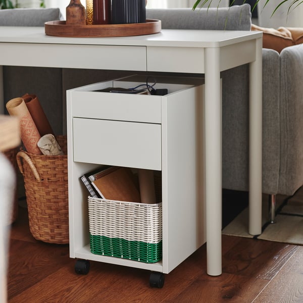 DJURTRÄNARE - DJURTRÄNARE Basket, white/green, 25x35x19 cm