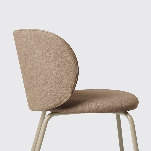 DOCKSTA / KRYLBO - Table and 4 chairs, white white/Tonerud dark beige,103 cm