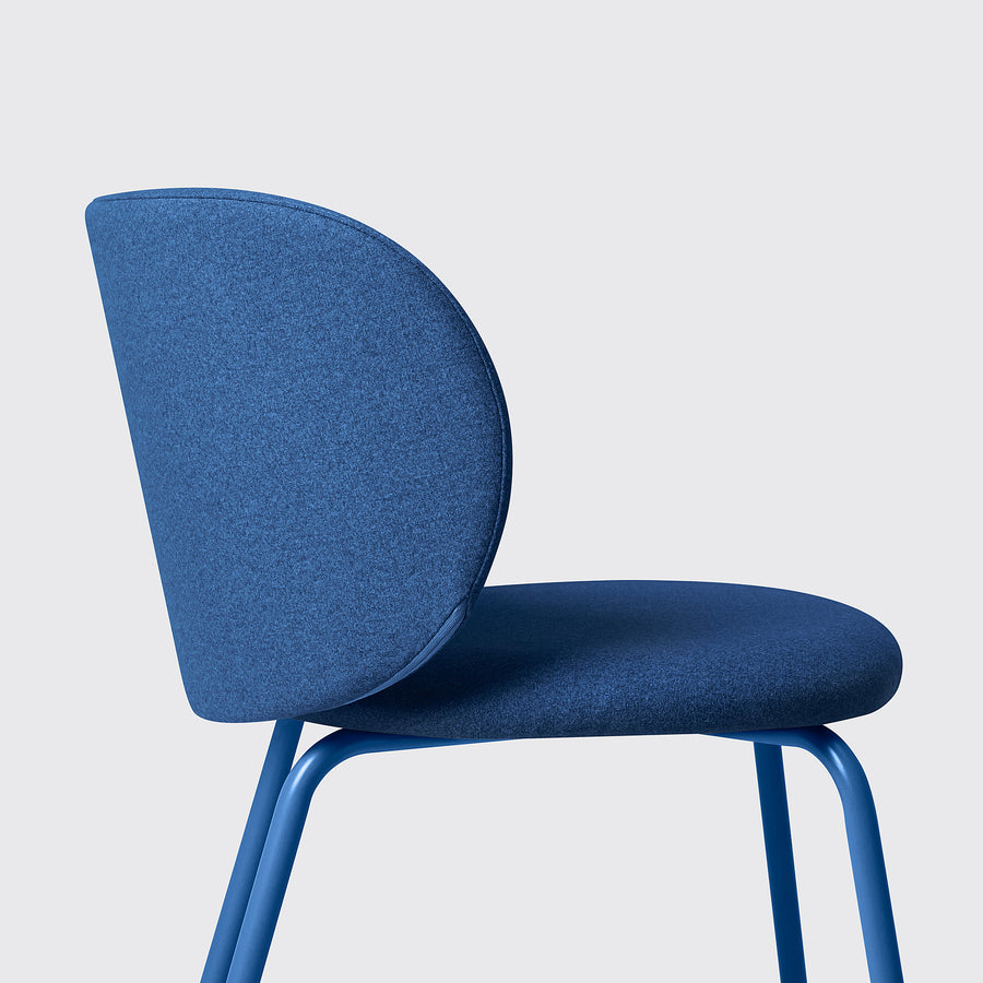DOCKSTA / KRYLBO table and 4 chairs, white/blue, 103 cm