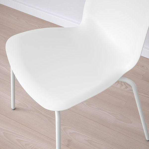 DOCKSTA / LIDÅS - Table and 4 chairs, white white/white white, 103 cm