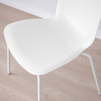 DOCKSTA / LIDÅS - Table and 4 chairs, white/white white,103 cm