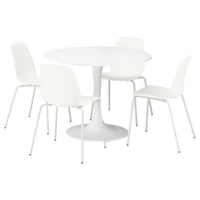 DOCKSTA / LIDÅS - Table and 4 chairs, white/white white,103 cm