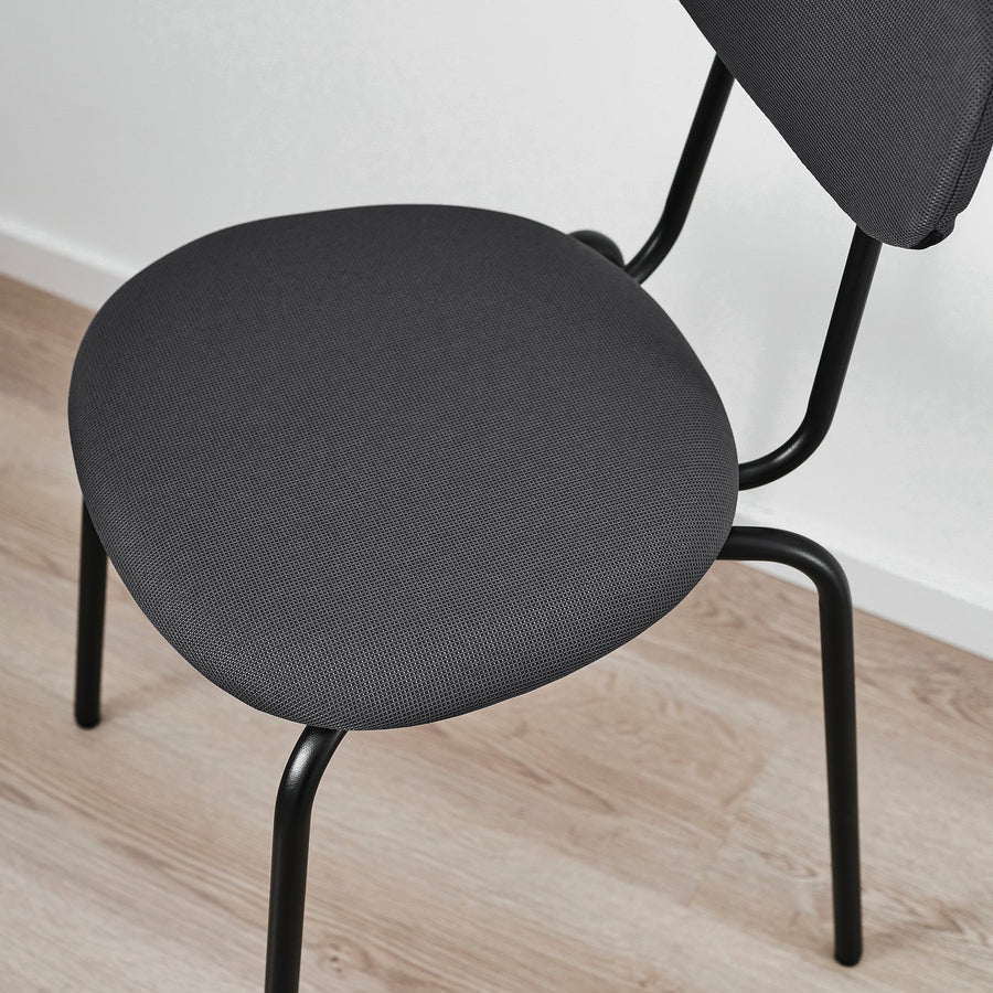 DOCKSTA / SANDSBERG table and 4 chairs, white/Remmarn anthracite, 103 cm