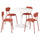 DOCKSTA / SANDSBERG table and 4 chairs, white/Remmarn red-brown, 103 cm