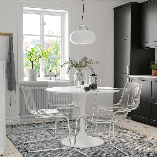 Ikea DOCKSTA - Table, white/white, 103 cm