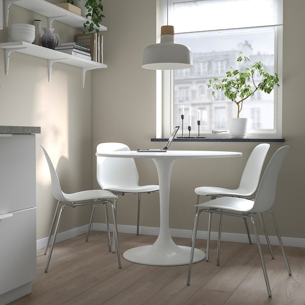 Ikea DOCKSTA - Table, white/white, 103 cm