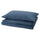 DOFTAKLEJA - Duvet cover and pillowcase, dark blue/light brown,150x200/50x80 cm