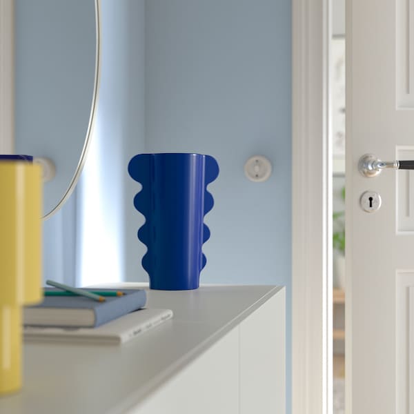 DOFTBRÄKEN vase, dark blue, 28 cm