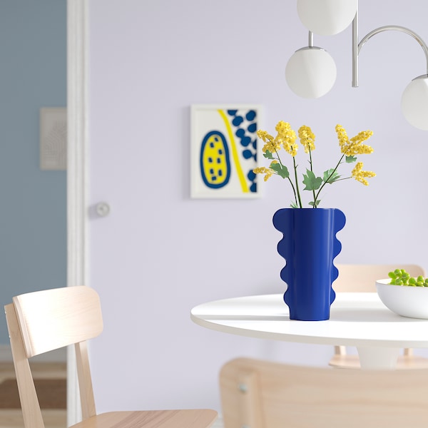 DOFTBRÄKEN vase, dark blue, 28 cm