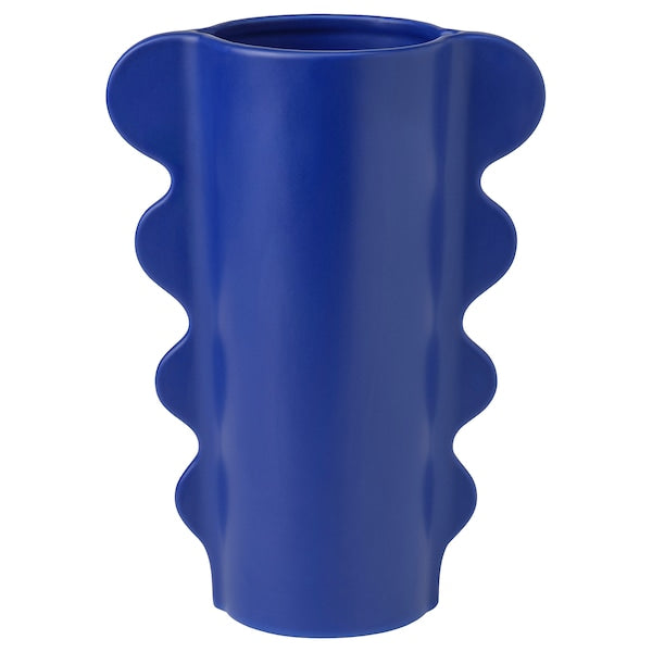 DOFTBRÄKEN - Vase, dark blue, 28 cm